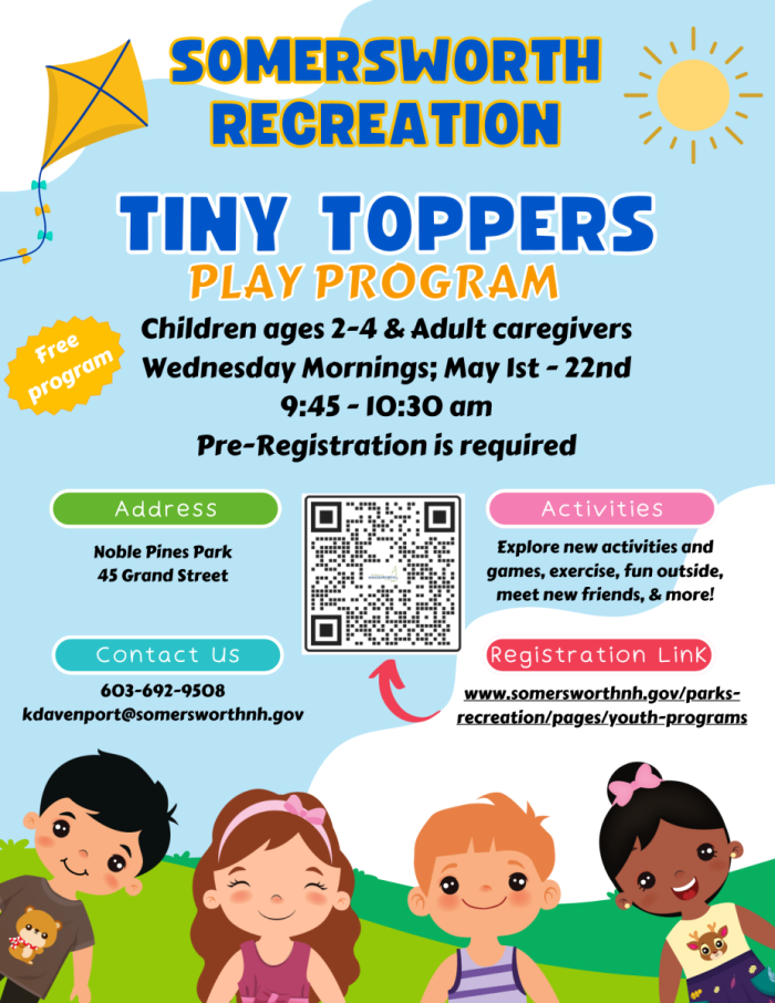 Tiny Toppers Play Program spring 2024