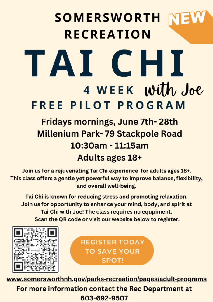 Adult Tai Chi class flyer
