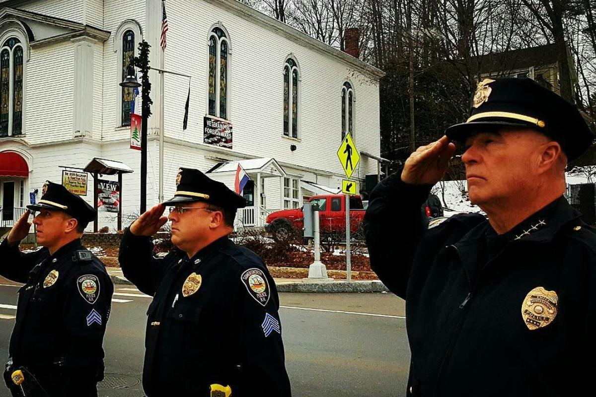 Somersworth Police Saluting 
