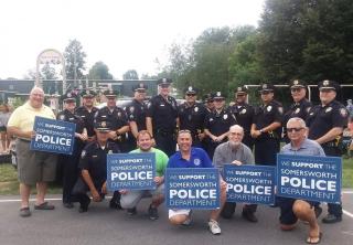 Police and City Officials At National Night Out