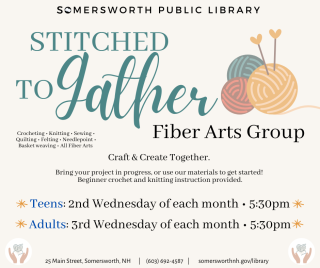 Stitched toGather: Fiber Arts Group for Teens