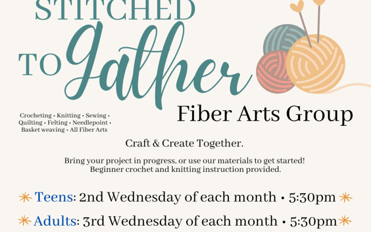 Stitched toGather: Fiber Arts Group for Teens